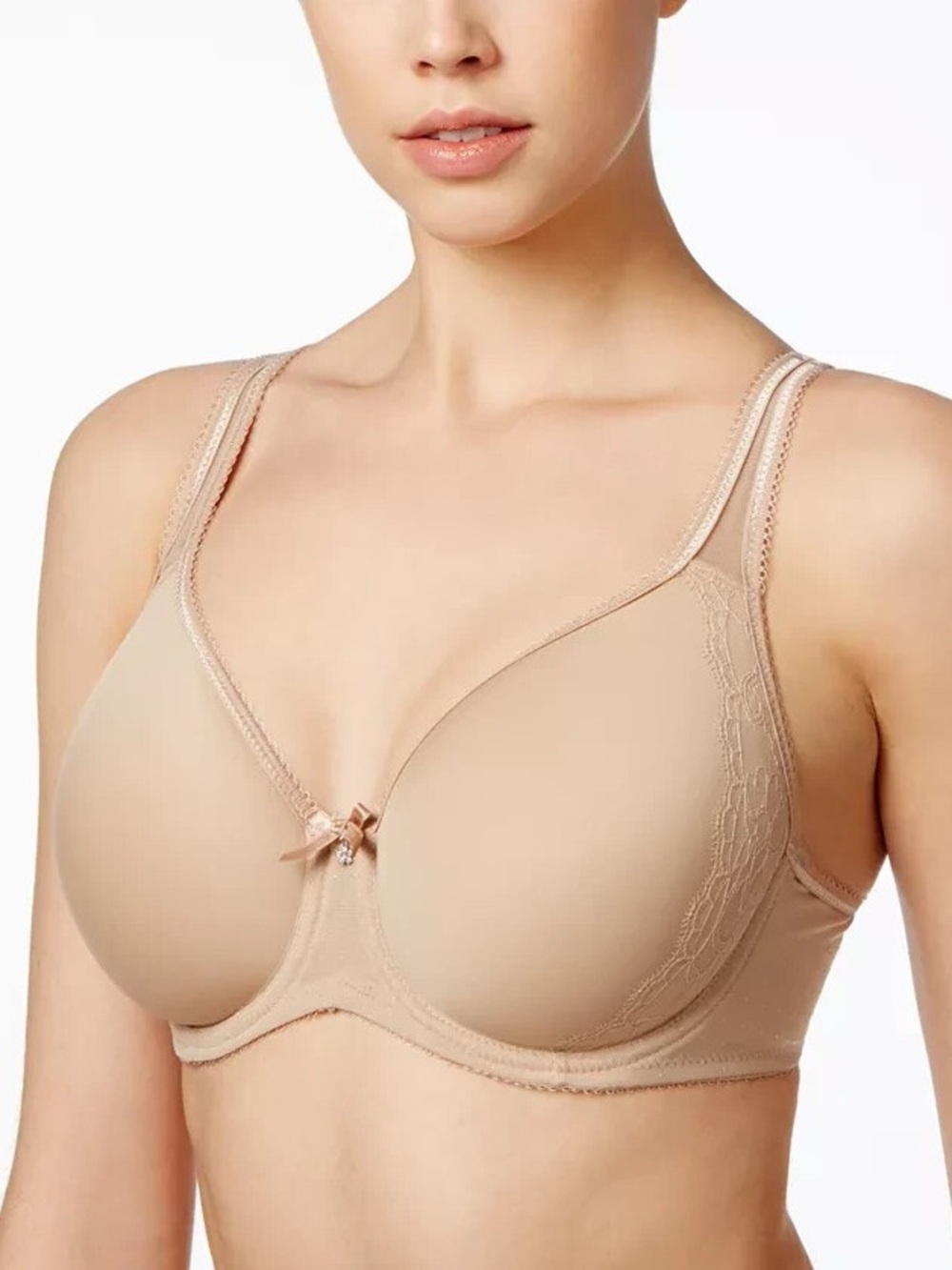 Wacoal Retro Chic Underwire TShirt Bra 853186 NWOT Toast Beige Full Coverage 36D